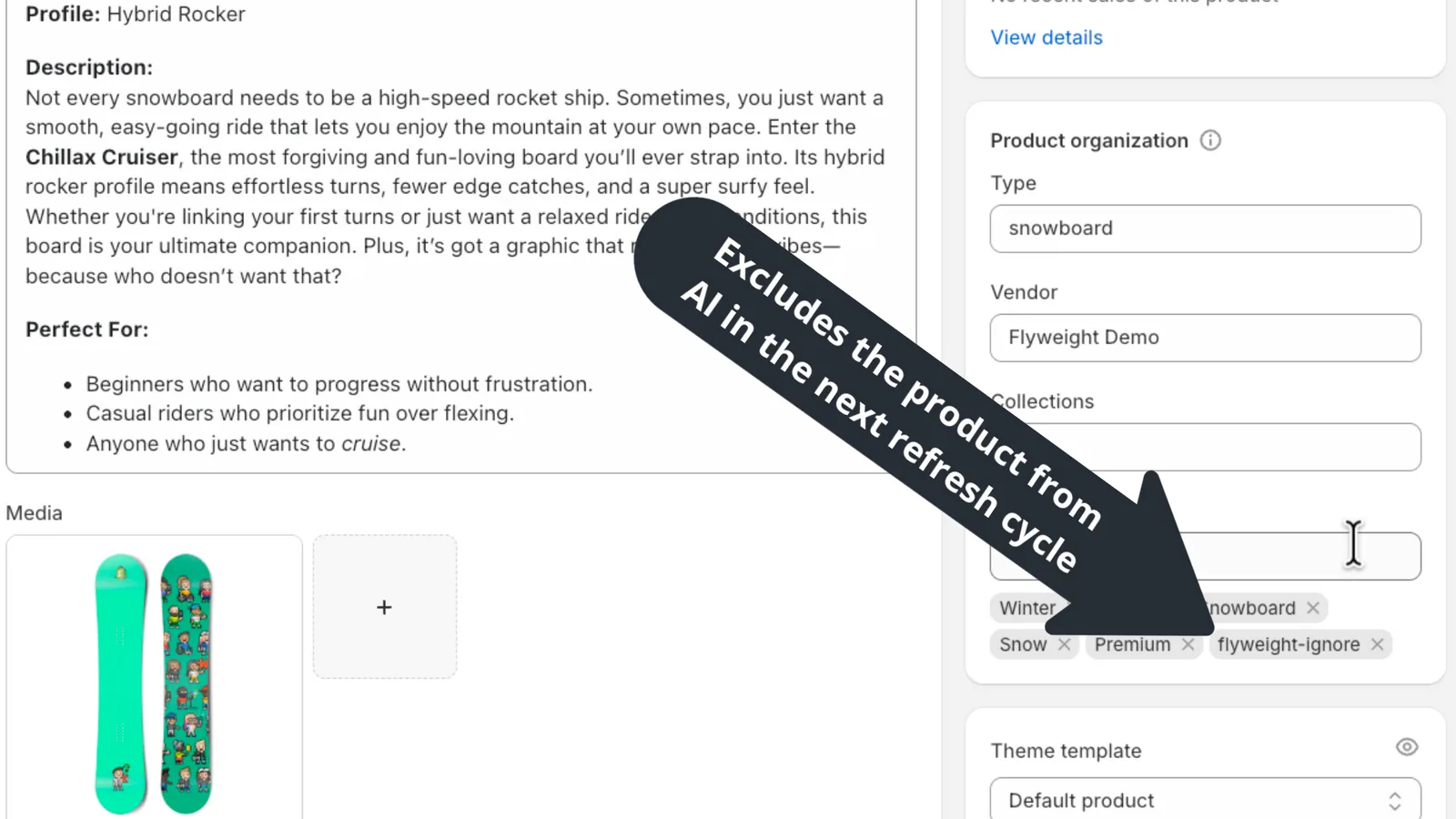 De flyweight-ignore tag gebruiken om Shopify-producten uit te sluiten voor de AI chatbot