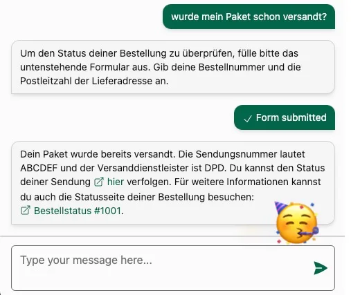 Order Tracking-resultat DE